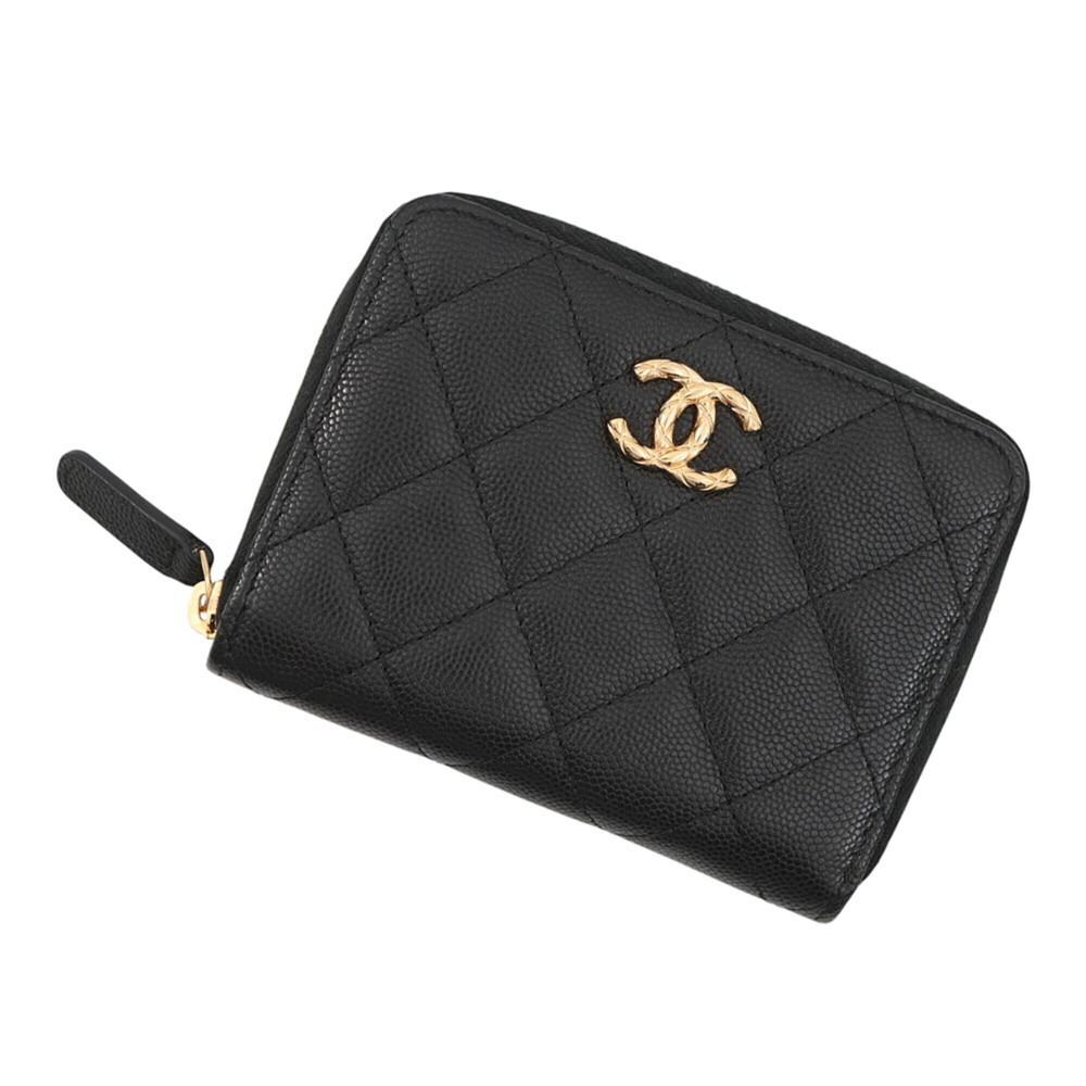 CHANEL Black Caviar Leather Logo Wallet - Picture 1 of 14